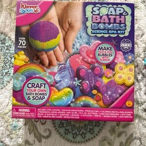 Soap Bath Bombs Science Spa Kit - Purple, Pink, Blue